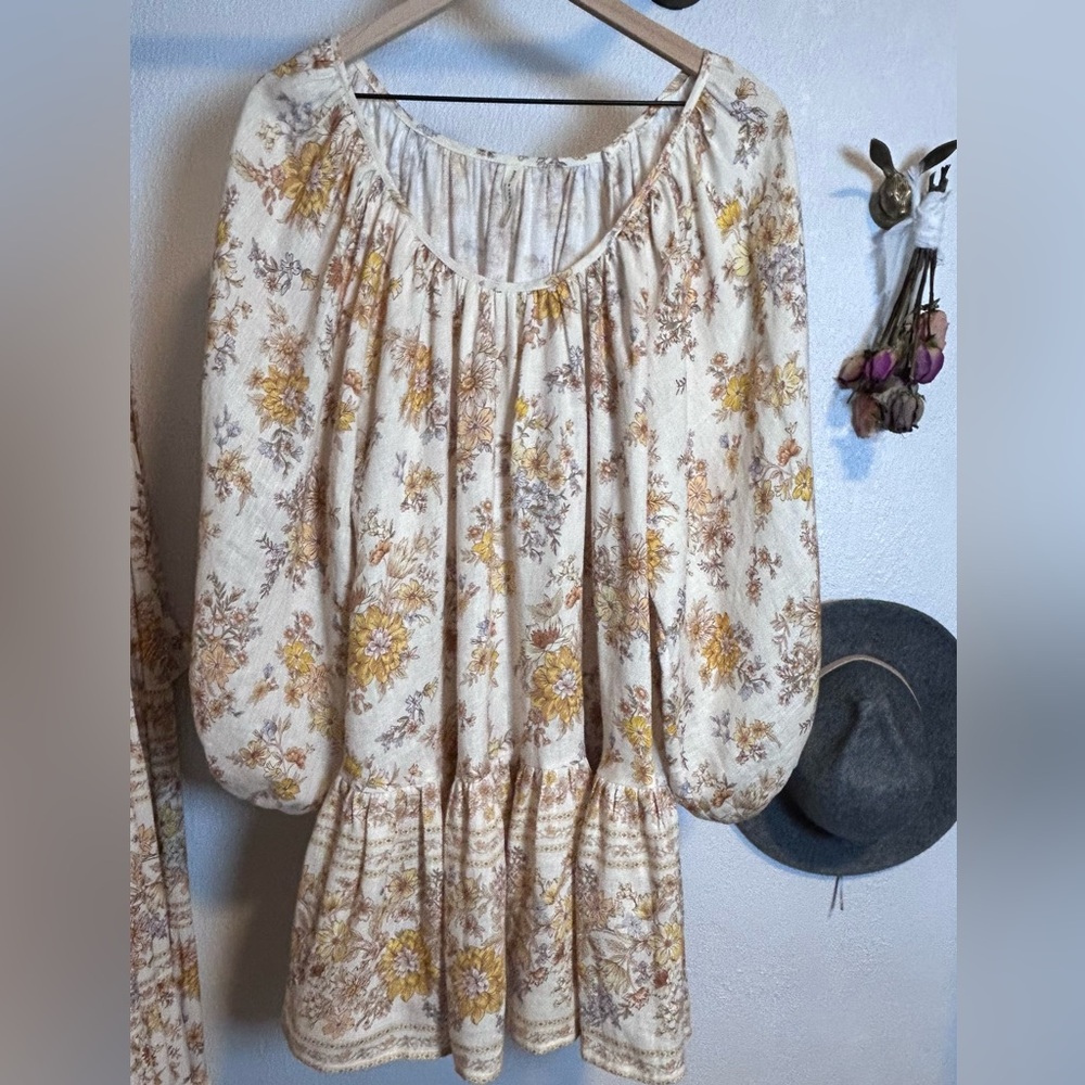 Spell Meadowland Tunic Dress Cream Never Worn - Picture 3 of 15
